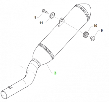 Schalldämpfer 450/530 MX MY23, # 27237`