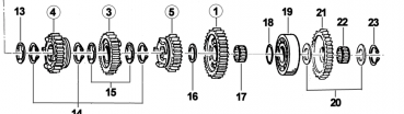 Zwischenrad Kickstartersystem, Z26, # F 40832