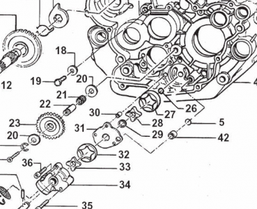 Zwischenrad Ölpumpe  Z 25 530-660cc, # F40834`