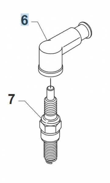 Zündkerzenstecker 2T 5k, # 21087`