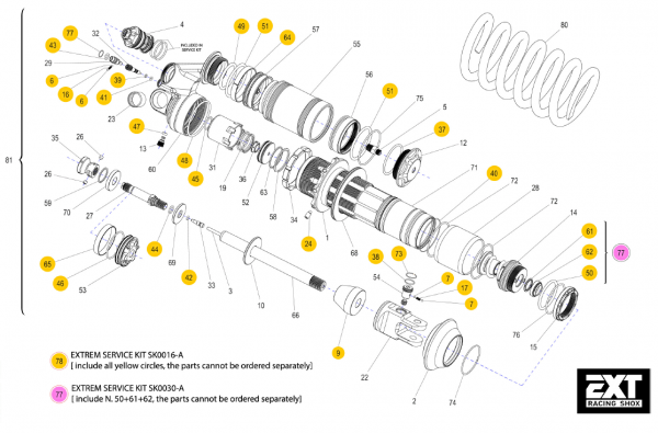 Servicekit 78 für EXT Stossdaempfer, # 72433`