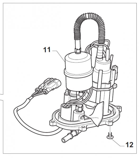 Benzinpumpeneinheit, 3.5 Bar mit Sensor Benzinkontrolle, # F08491.1`