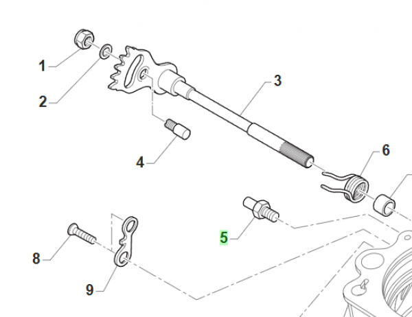 Fixierschraube Feder Schaltwelle # F26455`