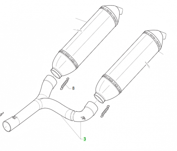 Y-Rohr SMX Twin 450/530, # F27513`