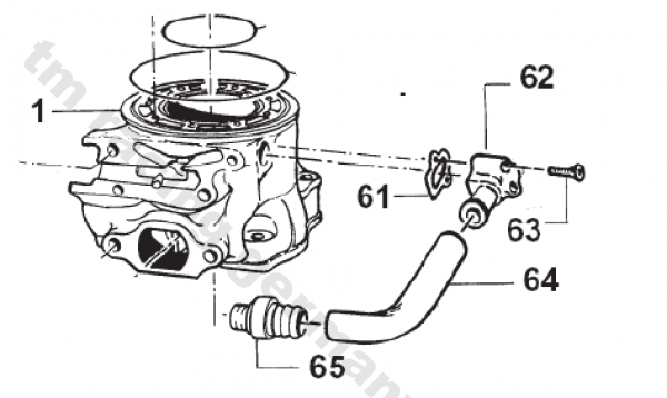 Wasseranschluß  Zylinderkopf 4T+125 2T,  # F28515