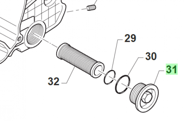 Verschlußschraube Ölfilter Getriebe, # F32512`