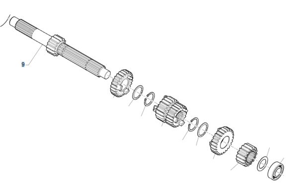 Getriebewelle Primär Z14  250N, # F40893,