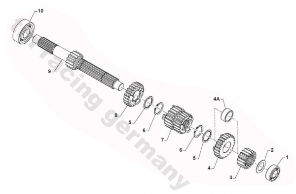 Zahnrad 2.G, Z16, A.P. 250N, # F40894