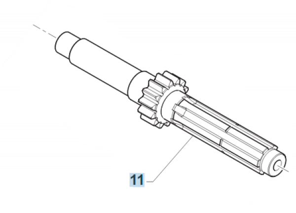 Getriebewelle primaer Z16 , # F40947.