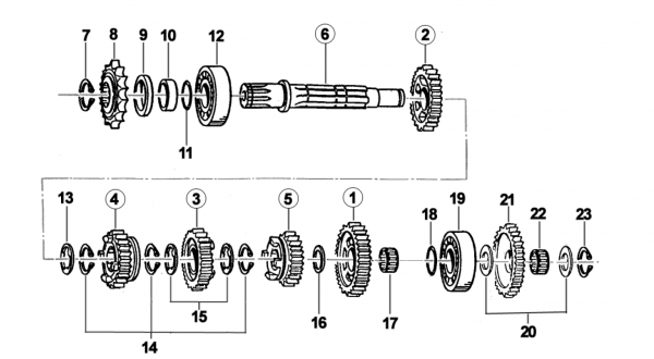 Getrieberad, GEAR,1ST(T27) COUNTERS.XF40947, # F40948`