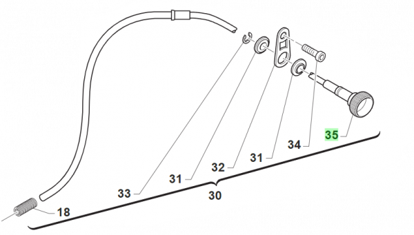 Einstellschraube mit Welle Fi modelle, # F64328`